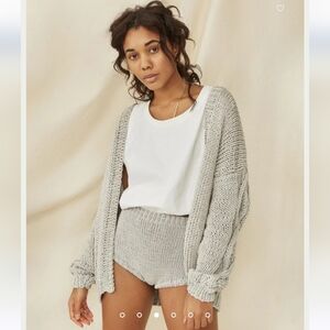 Elegant Light Gray Cardigan